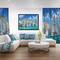 Designart - Greek Holidays - Cityscape Photo Canvas Art Print in Black Frame